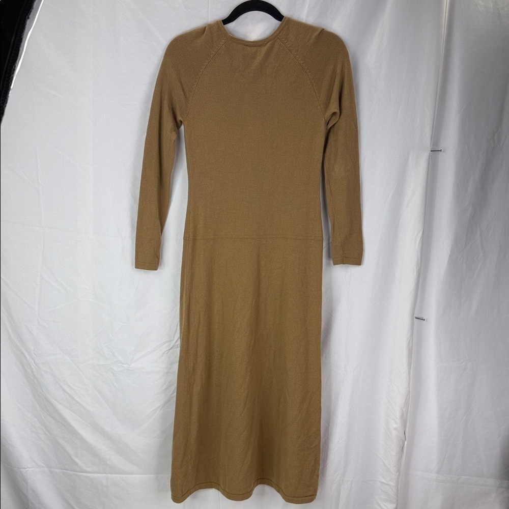 Talbots Classic Women's Long Sleeve Tan Dress Size XS 100% Pure Merino Wool - Picture 5 of 6